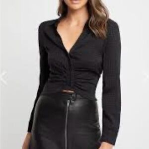 Kookai Roxana Black Button Down Shirt